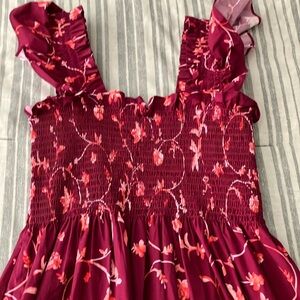 Hill House Burgundy Floral Dress
